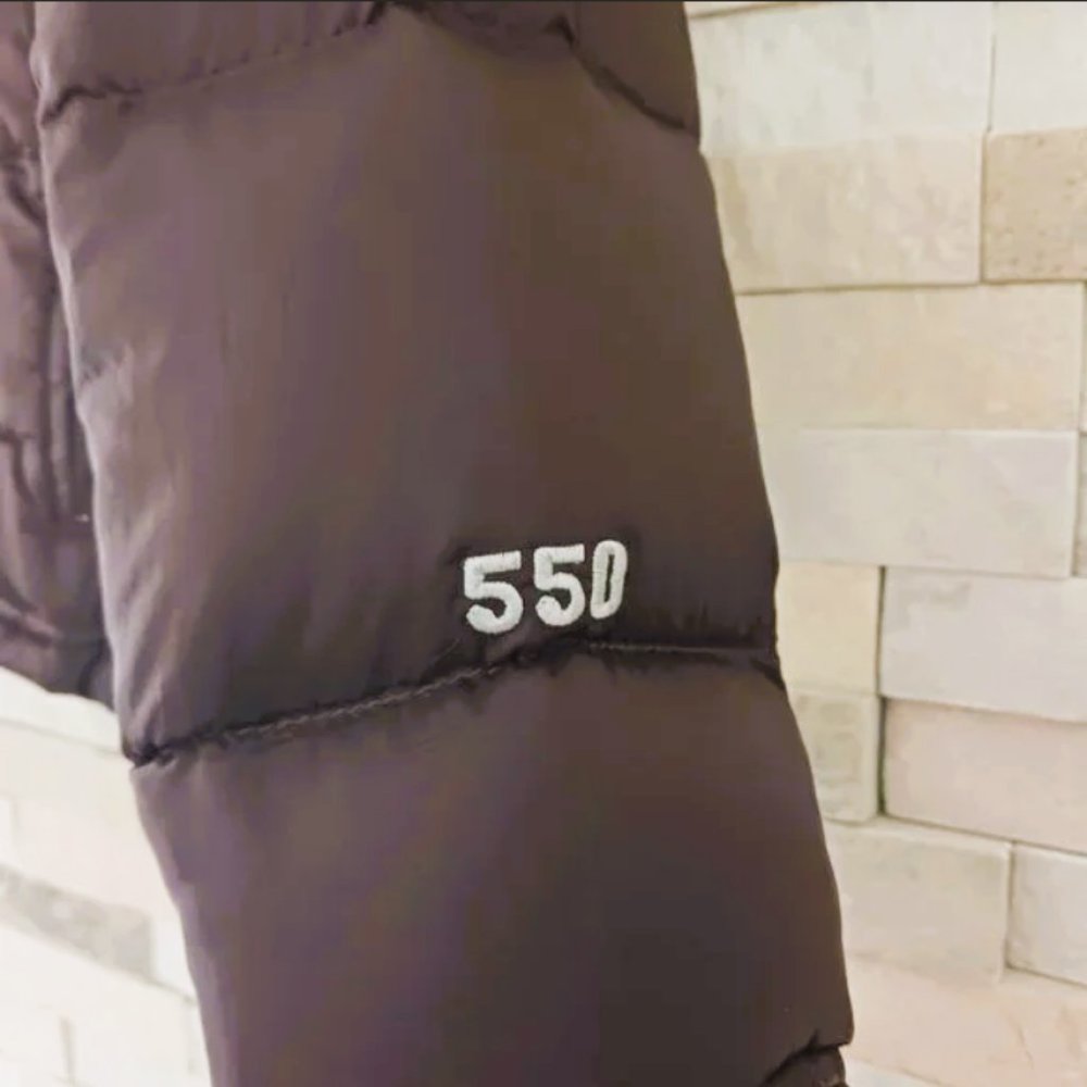 North Face Womens Medium Brown Faux Fur Winter Puffer Down Jacket Ladies Coat M - Picture 3 of 9